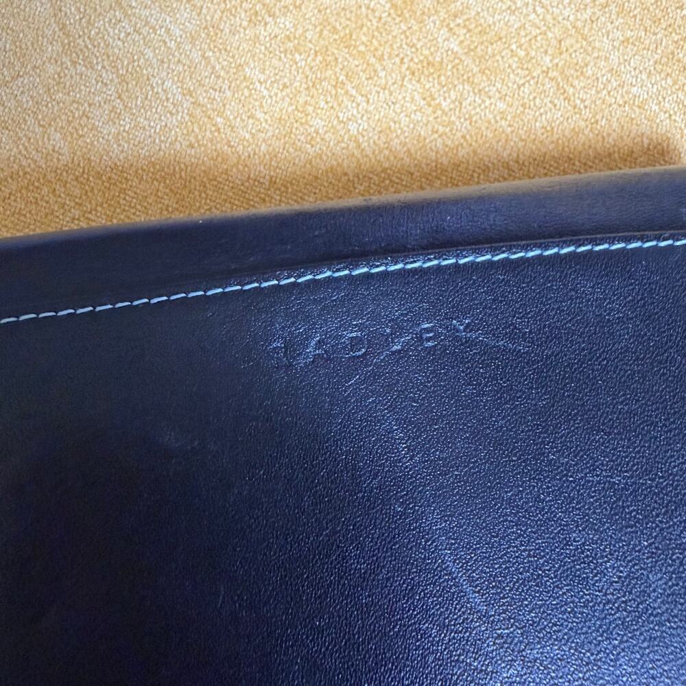 Radley Black Leather Trifold and Zip Wallet Light Blue Scottie Dog - Picture 3 of 9